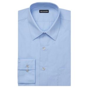 NEW! VAN HEUSEN Fitted Men's Poplin Dress Shirt 18 34/35.